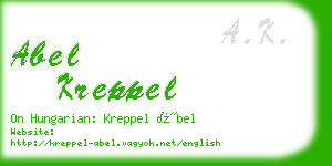 abel kreppel business card